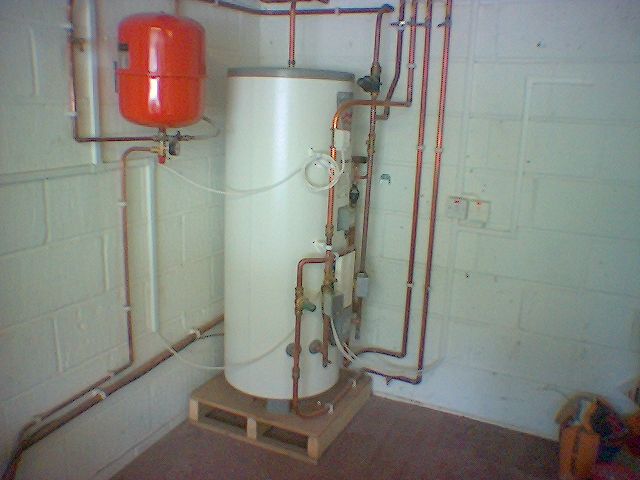 Installing a large boiler