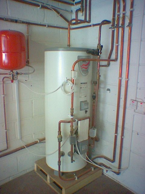 Installing a large boiler